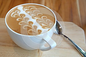 A cup of Caffe Latte Art