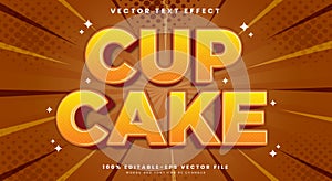 Cup Cake editable text effect template