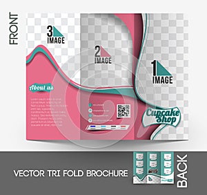 Cup Cake Shop Tri-Fold Brochure