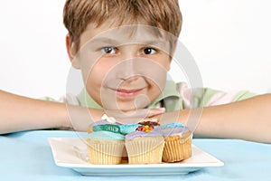 Cup Cakes on a white plate