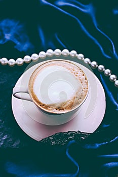 Tasse aus Frühstück atlas a Perlen schmuck kaffee Laktose frei Pariser 