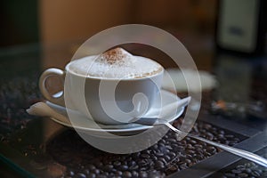 Cup of cappuccino