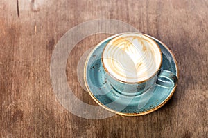 Cup of cappuccino coffee