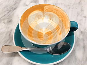 A cup of cappuccino photo