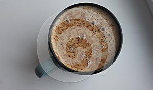 Cup of cappuccino on a white background