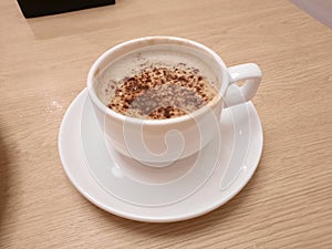 A cup cappucino