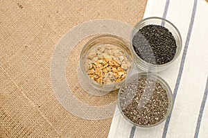 Cup of cereal grain seeds