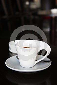 The cup of coffee in art deco style