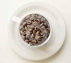 Cup of coffe beans