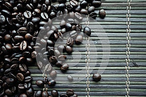 Cup of coffe with coffee beans