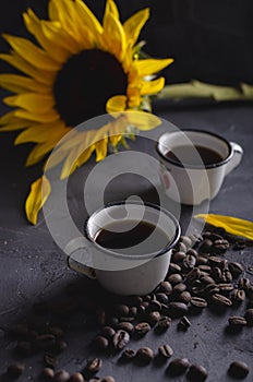 Cup of Coffe with Flower photo