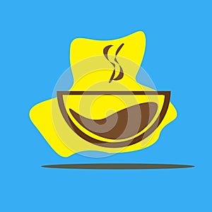 Cup of Coffe icon vector illustration with flat style design.