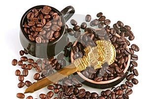 Taza a granos de café 