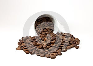 Cup with coffee beans