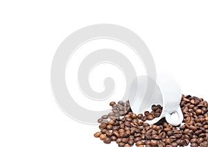 Cup and coffee beans photo