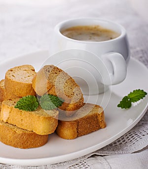 Cup of coffee biscotti