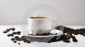 Cup Coffee Black White