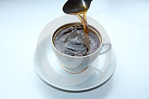 Cup of coffee, black