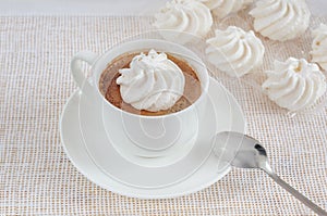 Cup of coffee with cakes