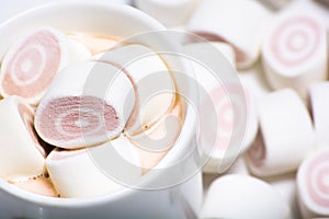 Cup Of Coffee and caramel marshmallow