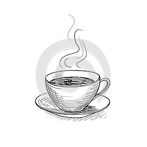 Cup of coffee. Coffee break icon.