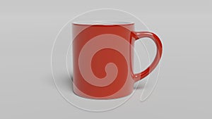 Cup of Coffee, Coffee Mug - Coffee Mug Printing Template. Red mug isolated