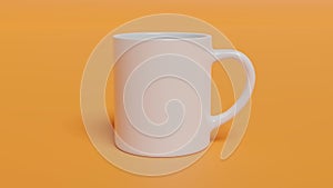 Cup of Coffee, Coffee Mug - Coffee Mug Printing Template. White mug