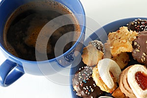 Cup of coffee and cookies