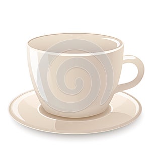 Cup of coffee, cup of tea icon isolated on white