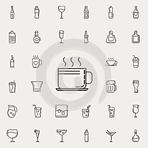 cup of coffee dusk icon. Drinks & Beverages icons universal set for web and mobile