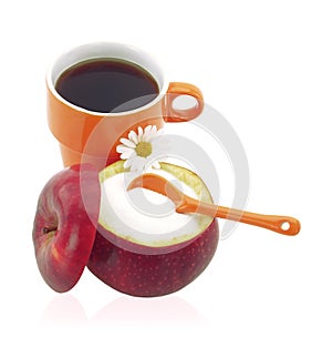 Cup of coffee with fructose