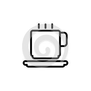 a cup of coffee icon. Element of minimalistic icons for mobile concept and web apps. Thin line icon for website design and develop