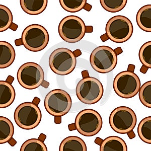Cup of coffee Infinity pattern background