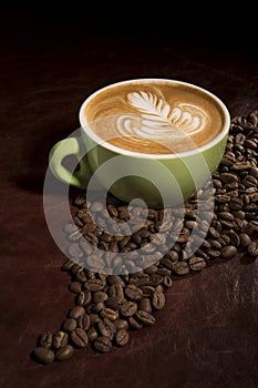 A Cup of Coffee with Latte Art