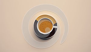 Cup of coffee latte minimalism.