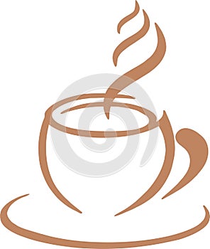 cup of coffee logo illustration