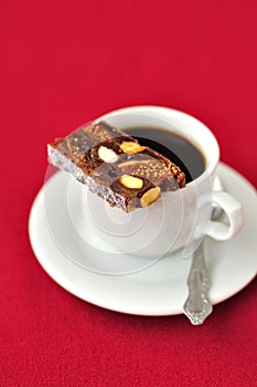 A Cup of Coffee with Panforte