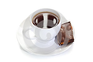 Tazza da caffè al pezzo da cioccolato 