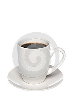 Cup of coffee on saucer