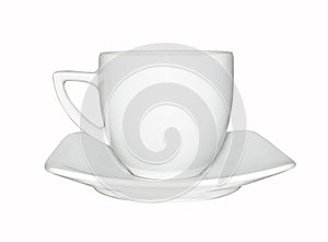 Cup of coffee with saucer