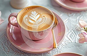 A Cup of Coffee on a Saucer With a Spoon