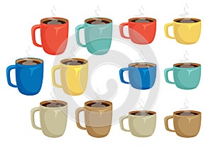 Cup of coffee set