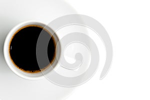 Cup of coffee with space for text