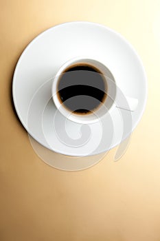 Cup of coffee with space for text