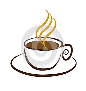 Cup of coffee vector symbol