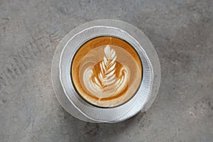 A Cup of coffee on wooden table