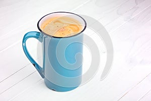 Cup of Coffee on wooden vintage table