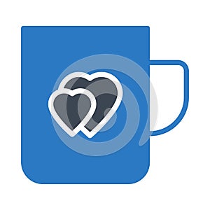 Cup glyph colour vector  icon