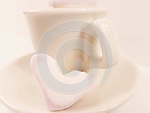 Cup creamycup marshmallows hearts redhearts love Valentine& x27;s valentinesday photo