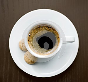 Cup of delicious coffee